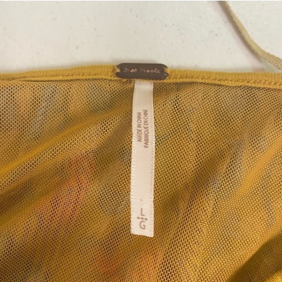 Free People Wildflower Honey Top Golden Size large - Picture 3 of 3